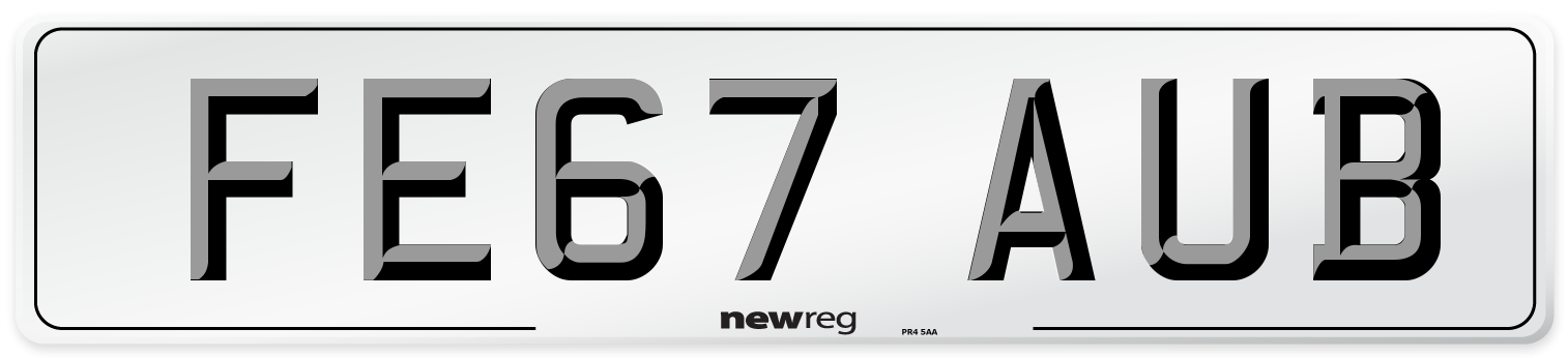 FE67 AUB Number Plate from New Reg
